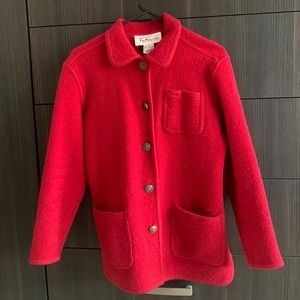 Gorgeous scarlet red wool Talbots coat